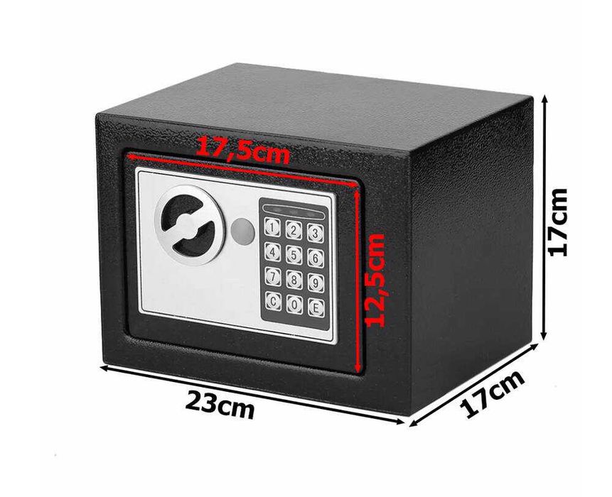 Sejf kasetka na zamek elektroniczny cyfrowy szyfr