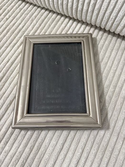 Metalowa stebrna ramka vintage