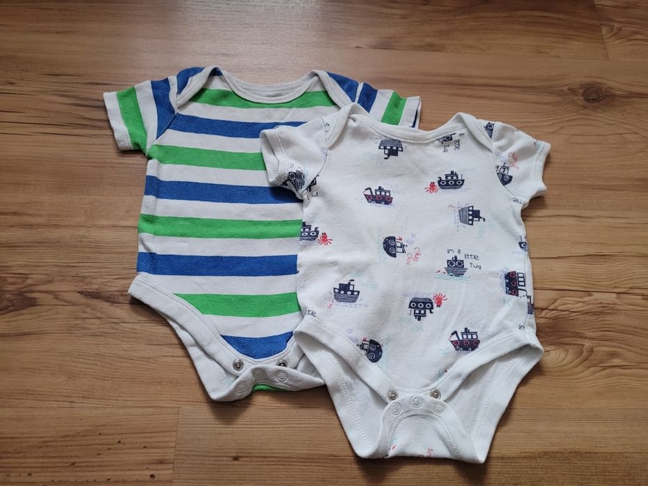 2x body chłopięce krotki rękawek 68