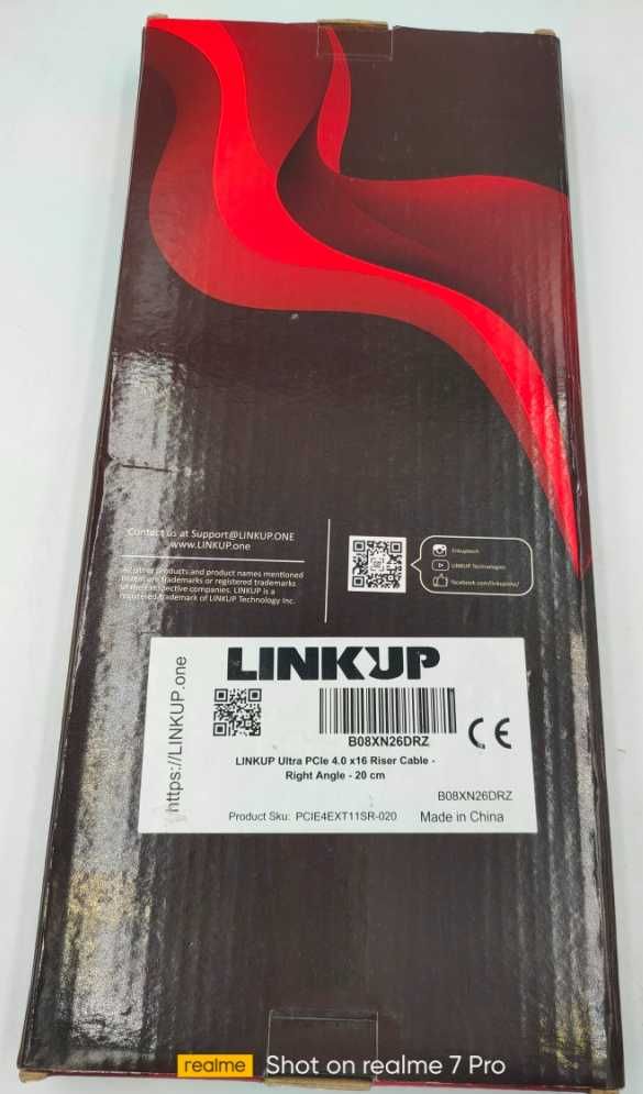 LINKUP Kabel pionowy Ultra PCIe 4.0 X16 20cm