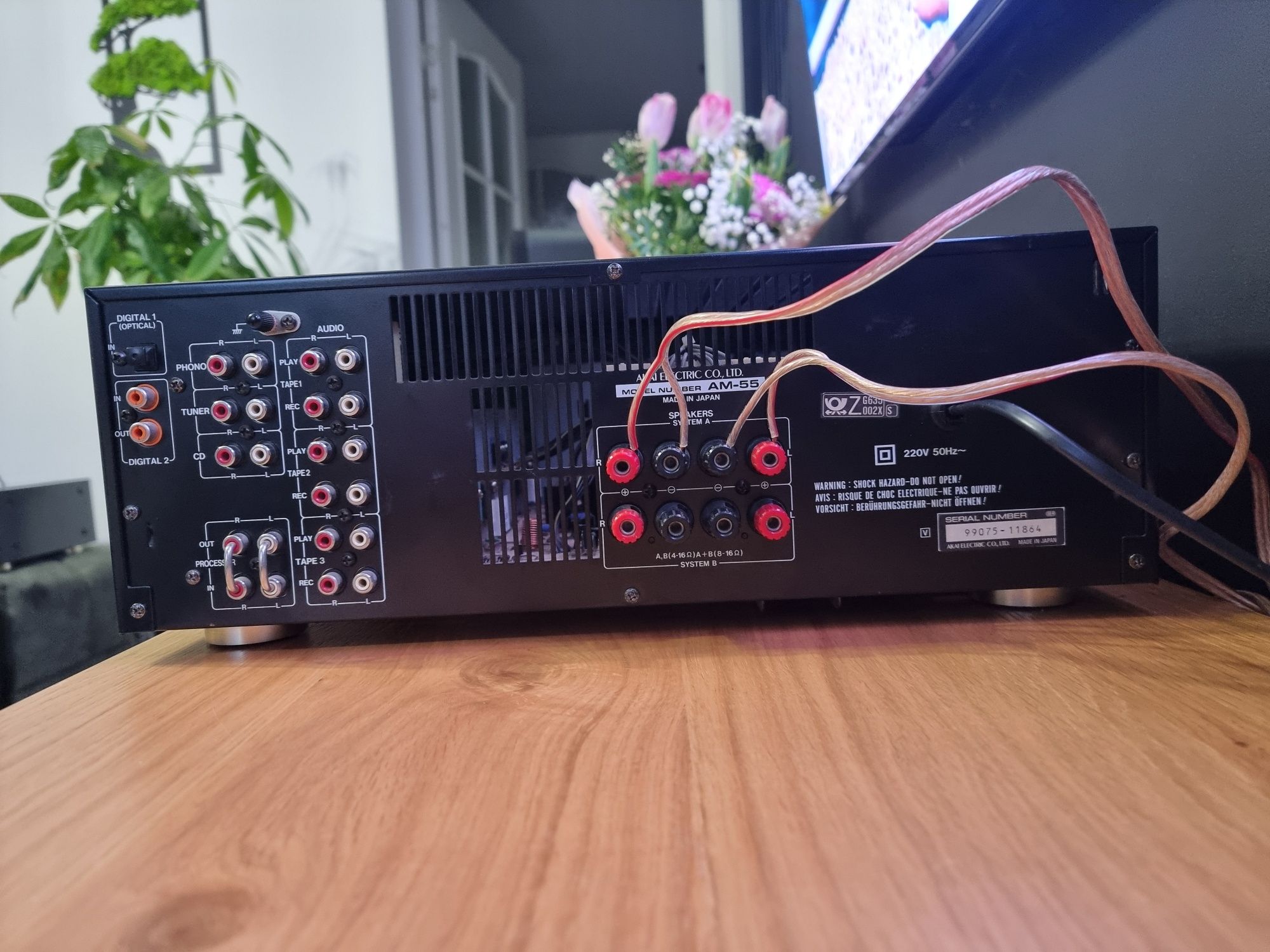 Wzmacniacz stereo akai am 55 z wejściem DAC