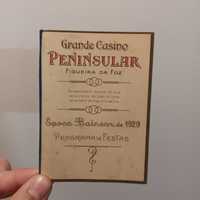 Antigo e muito raro programa casino peninsular figueira foz 1929