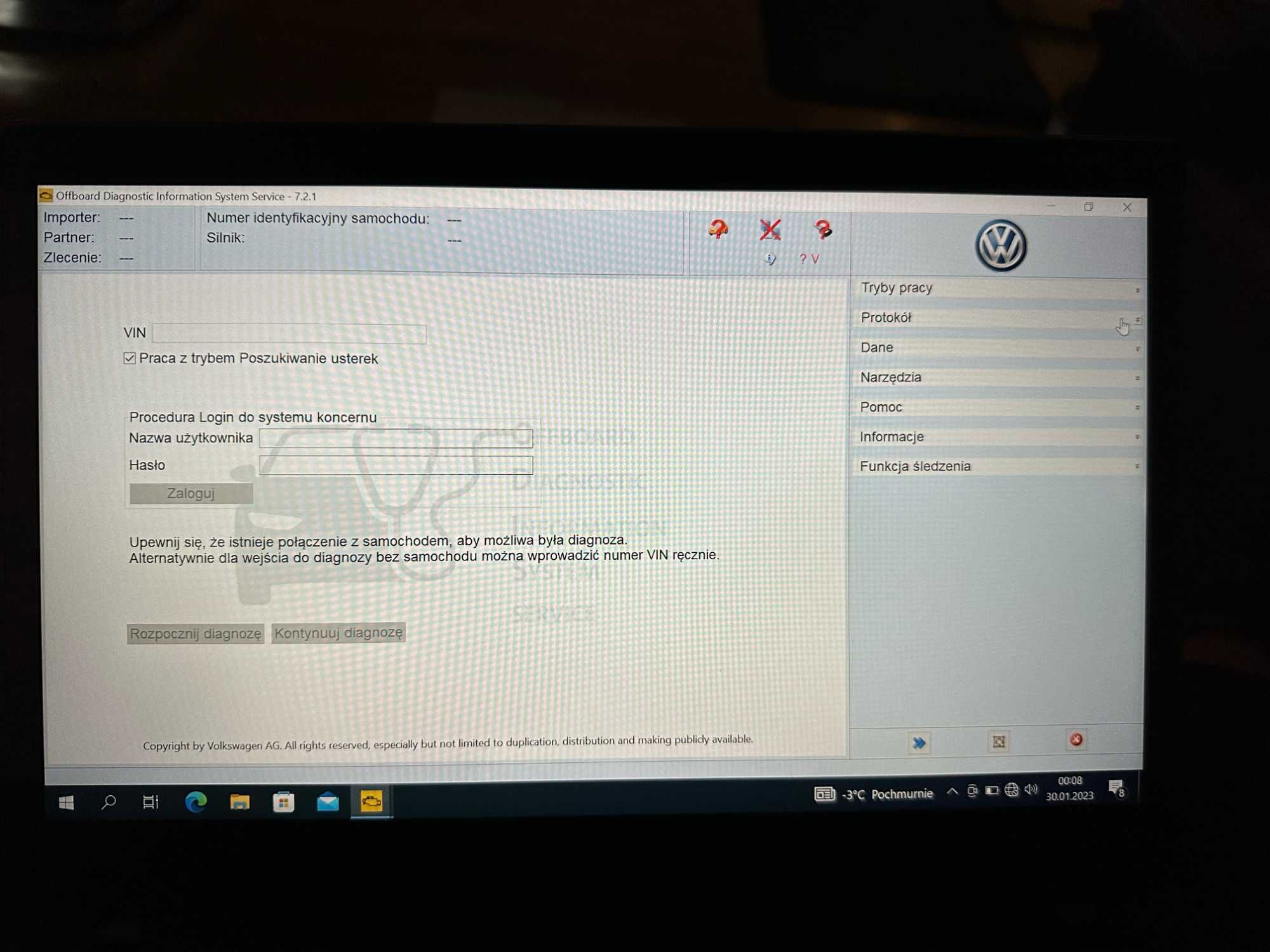 Pełna Wersja Odis 7.2 Service Program dla VAG VAS 5054A 6154A Vw Audi