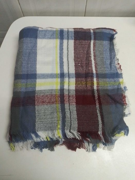 Echarpe grande com xadrez