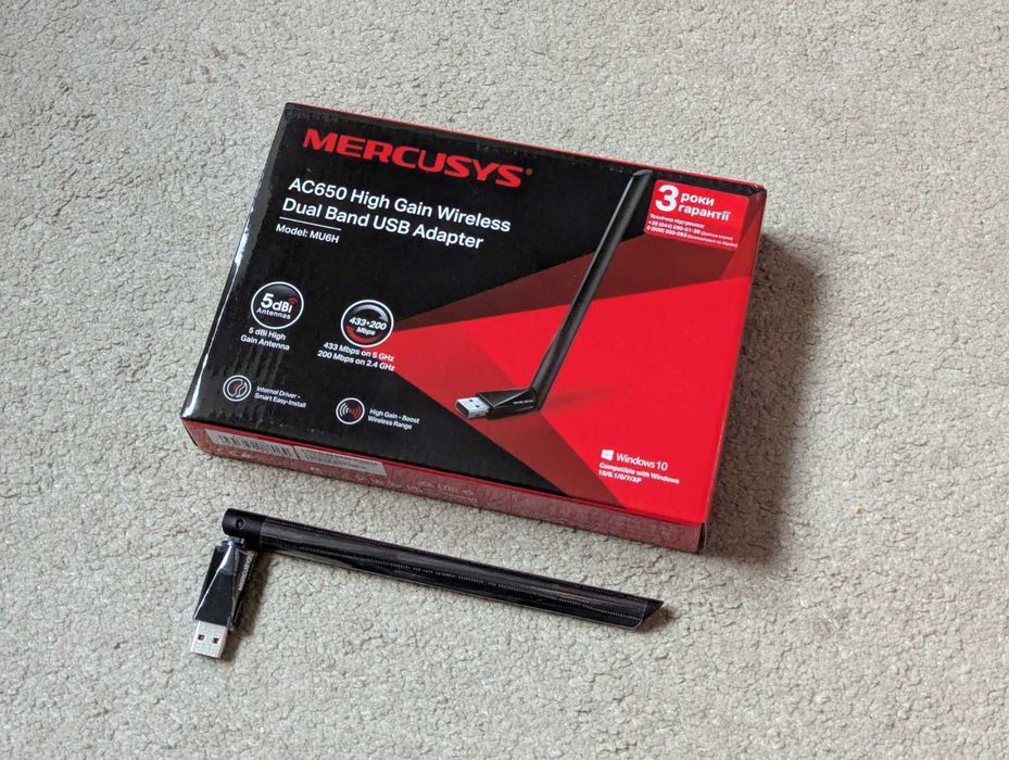 USB WiFi-адаптер Mercusys MU6H (AC650)