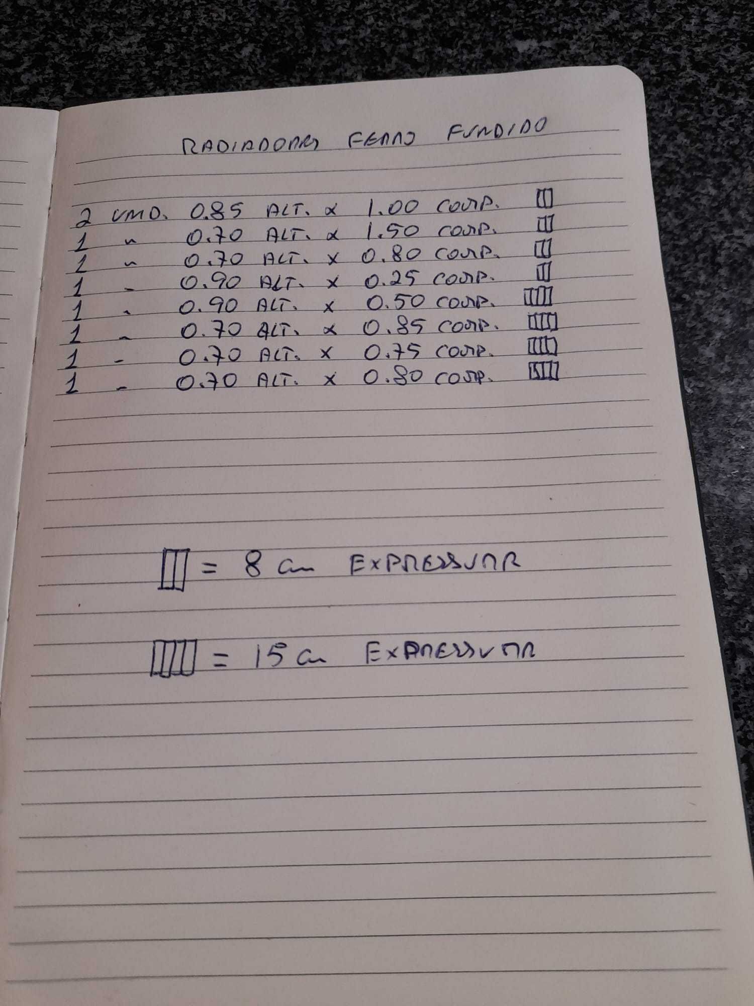 Radiadores ferro antigos.