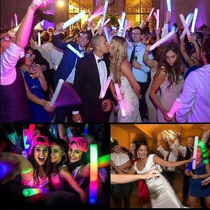 10x pałka piankowa świecąca led świetlna party