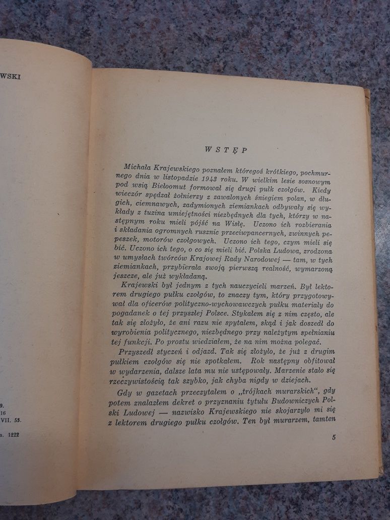 Michał Krajewski -Miejsce stałego zamieszkania [NK II/1953] spis tr.