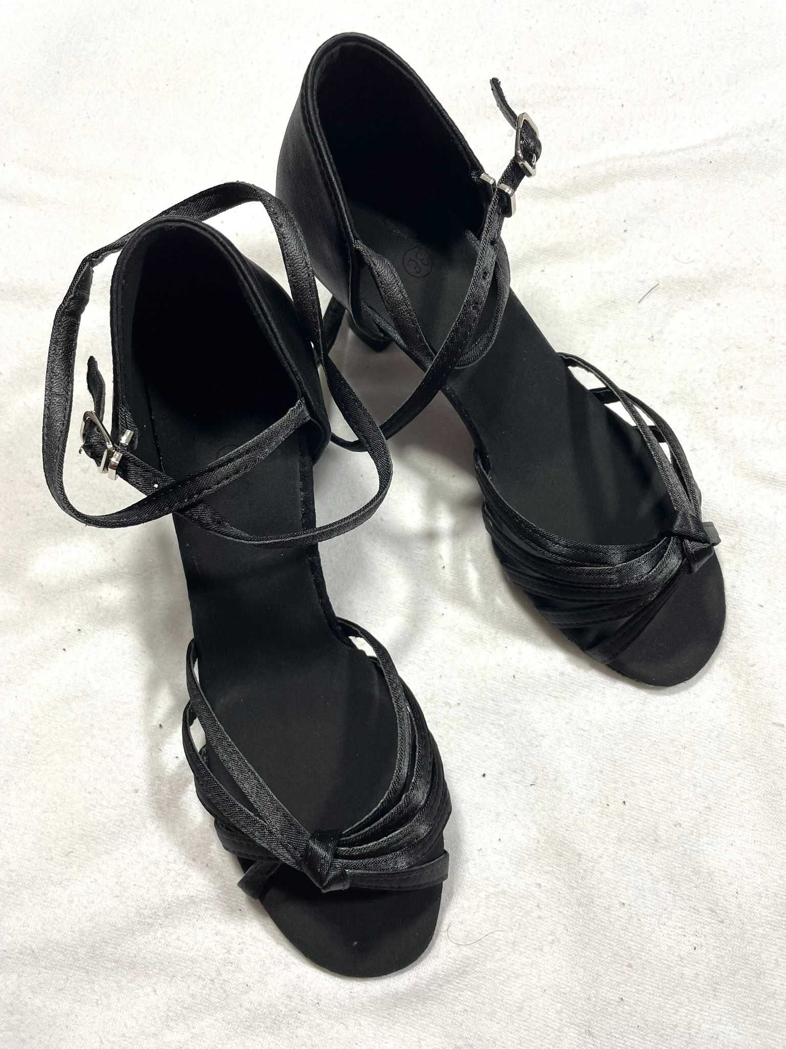 Nowe buty do tańca Latino 35 czarne 7 cm