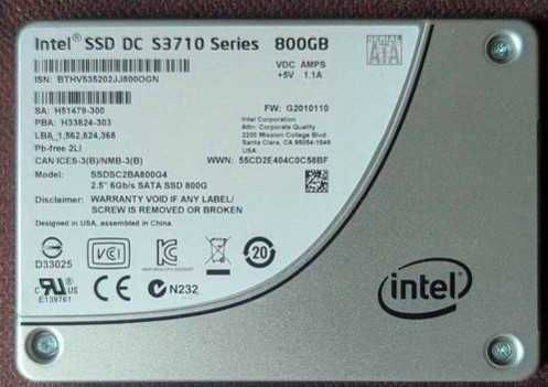 INTEL DC S3520/3710 800gb 3D MLC Enterprise стан нового +інші !!!