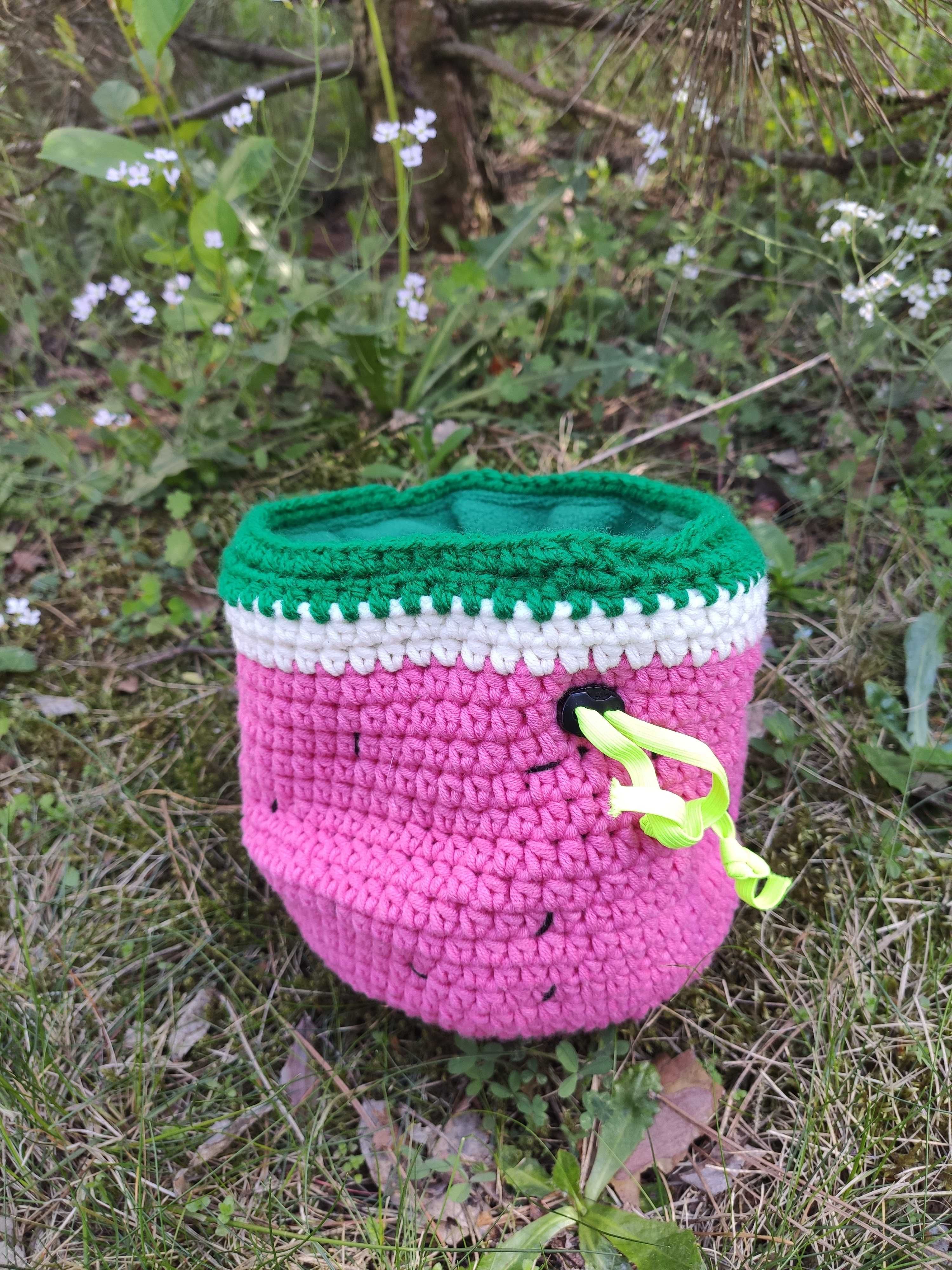 Woreczek na magnezję, śmieszny worek na magnezję Handmade, arbuz
