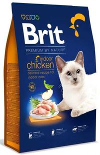 Корм Brit Premium Indoor с курицей для кошек, живущих в помещении