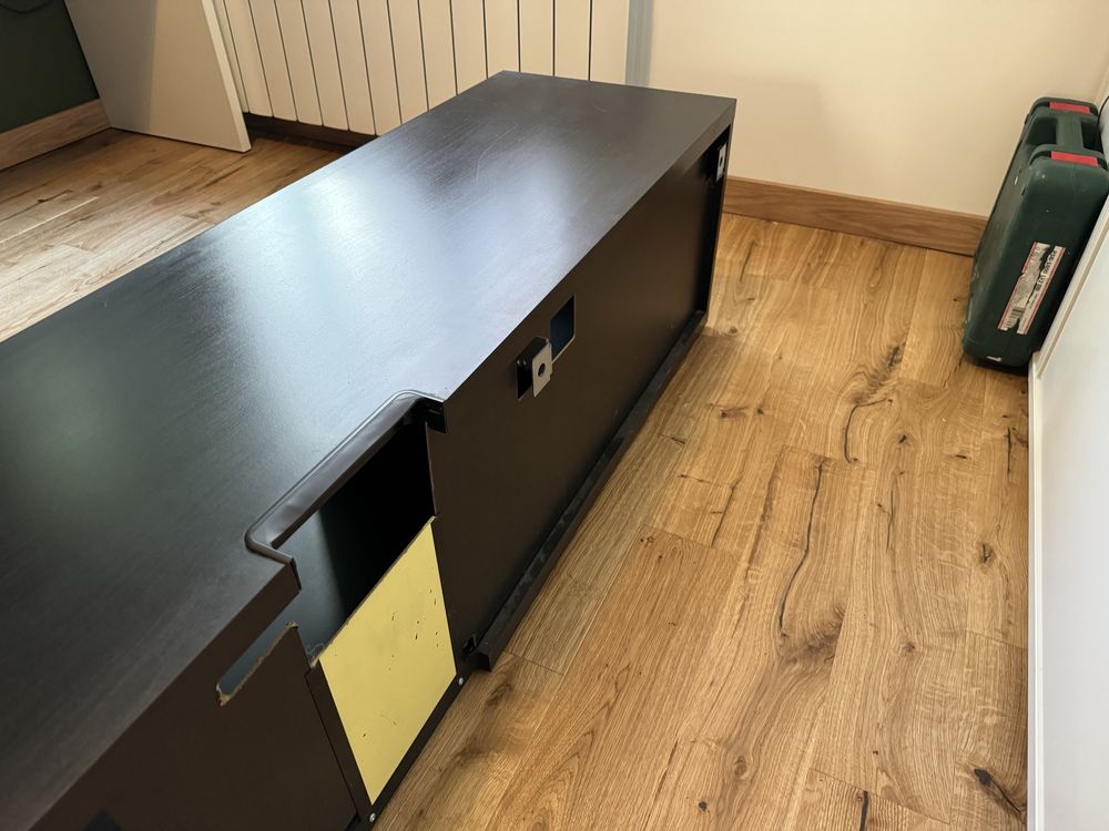 Besta Ikea Szafka pod TV, czarnybrąz, 180x40x38 cm