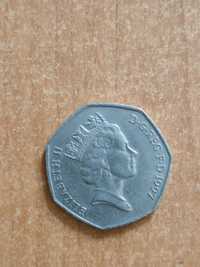 Fifty Pence. Elżbieta 2