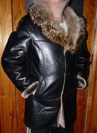 Зимняя куртка натуральная кожа и нат. мех овчина