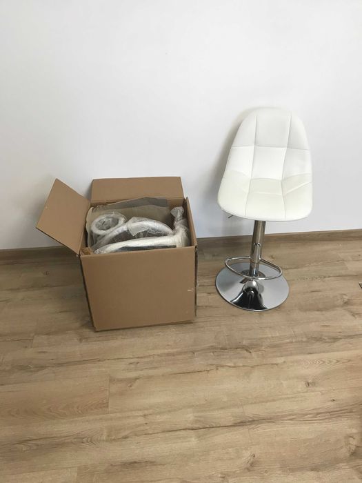 Барні стільці SONGMICS LJB68W, комплект з 2 штук,360°, хромована сталь