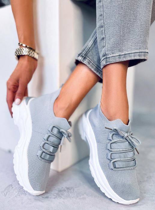 Buty Sportowe Skarpetkowe Vesco Grey