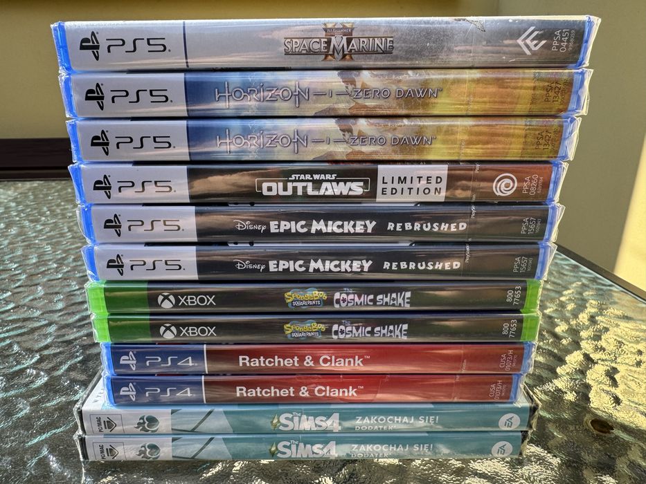 Sprzedam nowe, zafoliowane gry na PS5, PS4, Xbox, PC