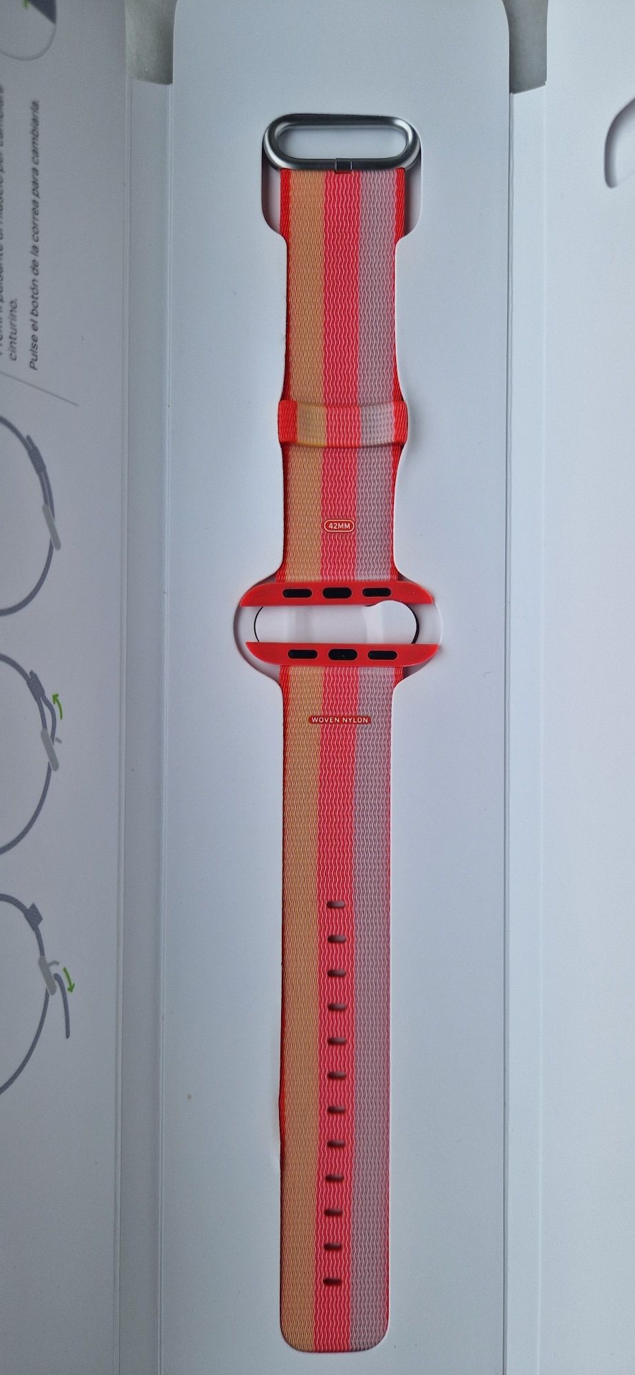 Bracelete APPLE Watch 42mm Nova - Woven Nylon Red