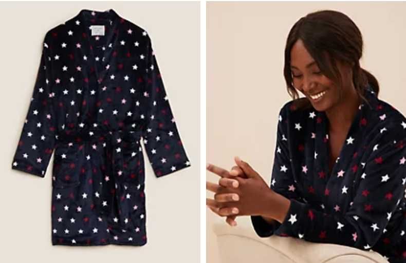 Плюшевый Халат Marks & Spencer Марк Спенсер,  размер С Англия