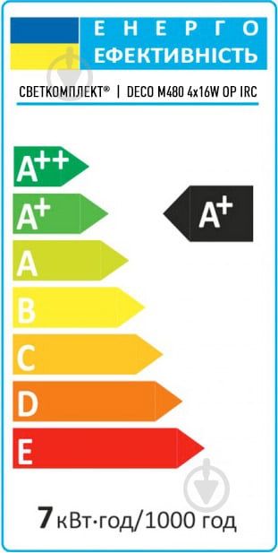 Люстра світлодіодна Светкомплект Deco M480 4x16 Вт чорна