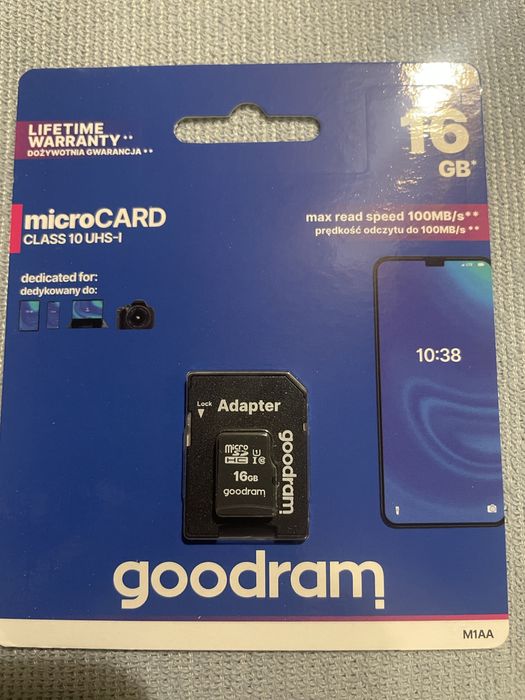 Карта памятіGoodram  microSDHC  16 GB Class 10 UHS‑I (з SD‑адаптером)