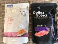 Karma dla kotów saszetki Dolina Noteci Danie z krolika oraz z łososiem
