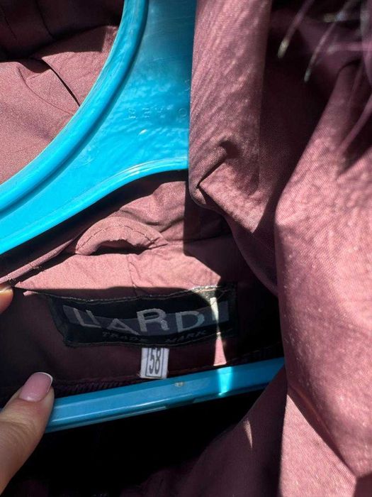 Пуховик Liardi бордовий з натуральним хутром 58 розмір