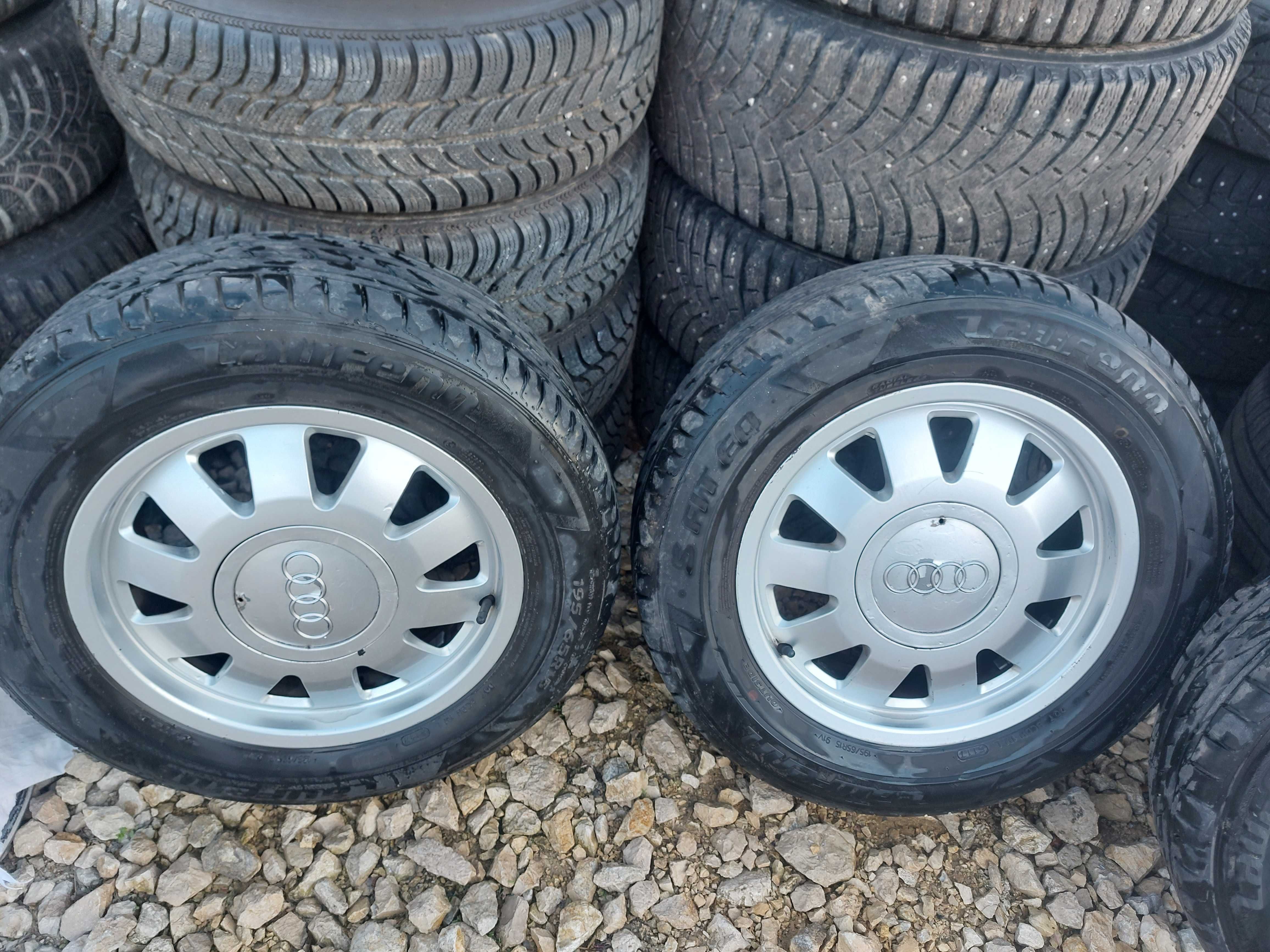 Alufelgi R15 + Opony Letnie* Audi* VW* 195/65/15* 5x112*Bieżnik 6mm