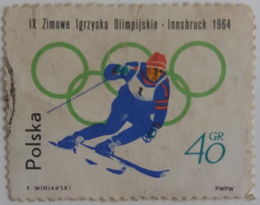 Znaczki pocztowe, Polska 1964, IX Zimowe Igrzyska Olimpijskie