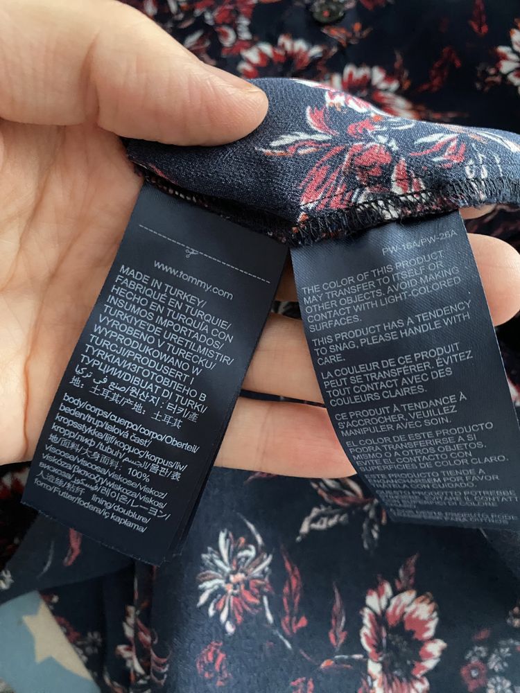 Koszula bluzka Tommy Hilfiger w kwiaty 38