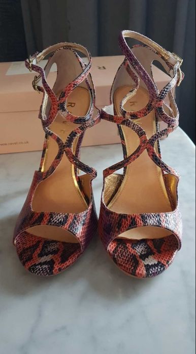 Wężowe szpilki sandałki 40 Raval Zalando 40