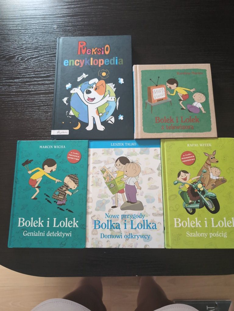 Zestaw książek. Bolek i Lolek. Reksio encyklopedia.