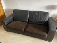 Vendo sofá castanho 200cm comprimento
