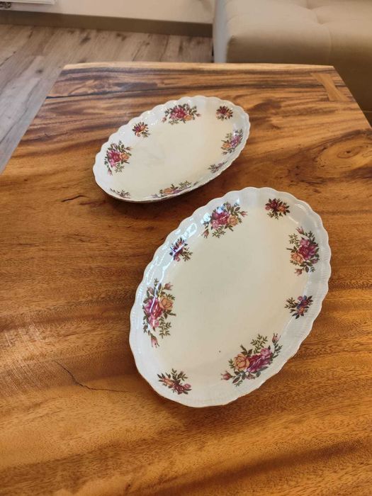 Serwis obiadowy retro, vintage, porcelanowy, 35 el., 6os.,