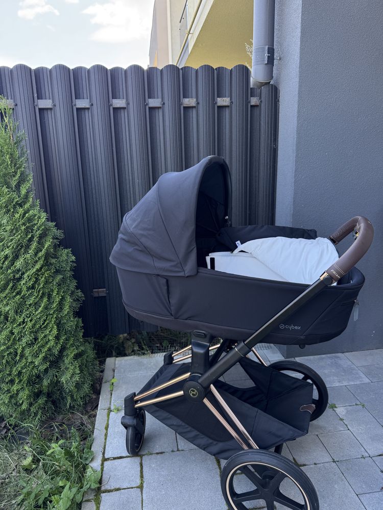 Коляска Cybex Priam 4.0 Rose Gold 2в1 (люлька + прогулянковий блок)