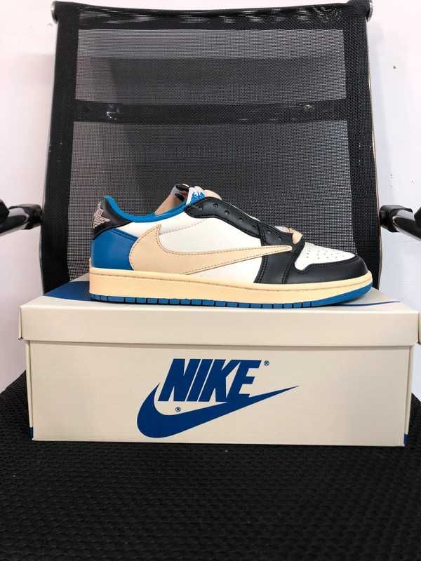 TravisScott\Jordan1*Retro*DamskieNikeAIrniebieski UnisexTrampki.45