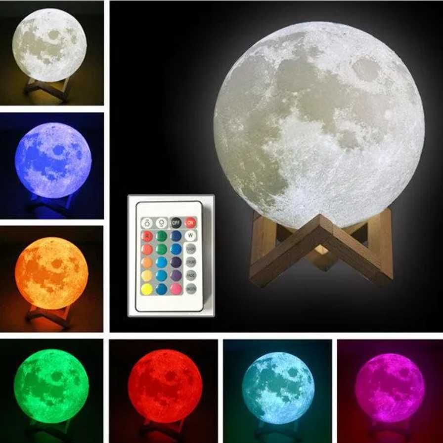 Ночник 3D moon light с пультом