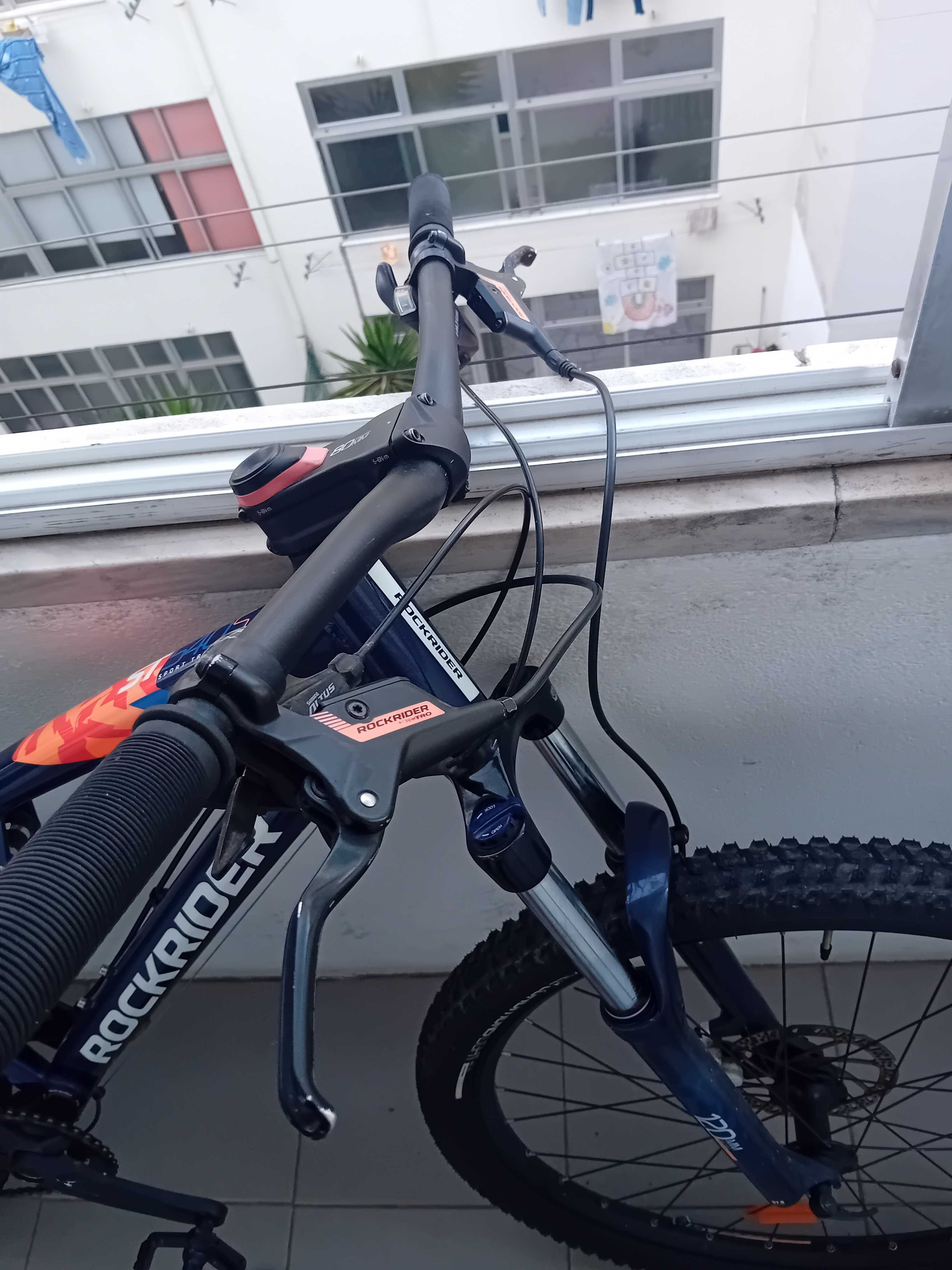 Bicicleta btt suspensão total  st 540 S 27,5" azul/laranja