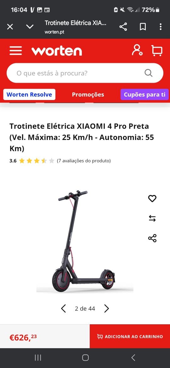 Trotinete xiaomi 4 Pro como nova