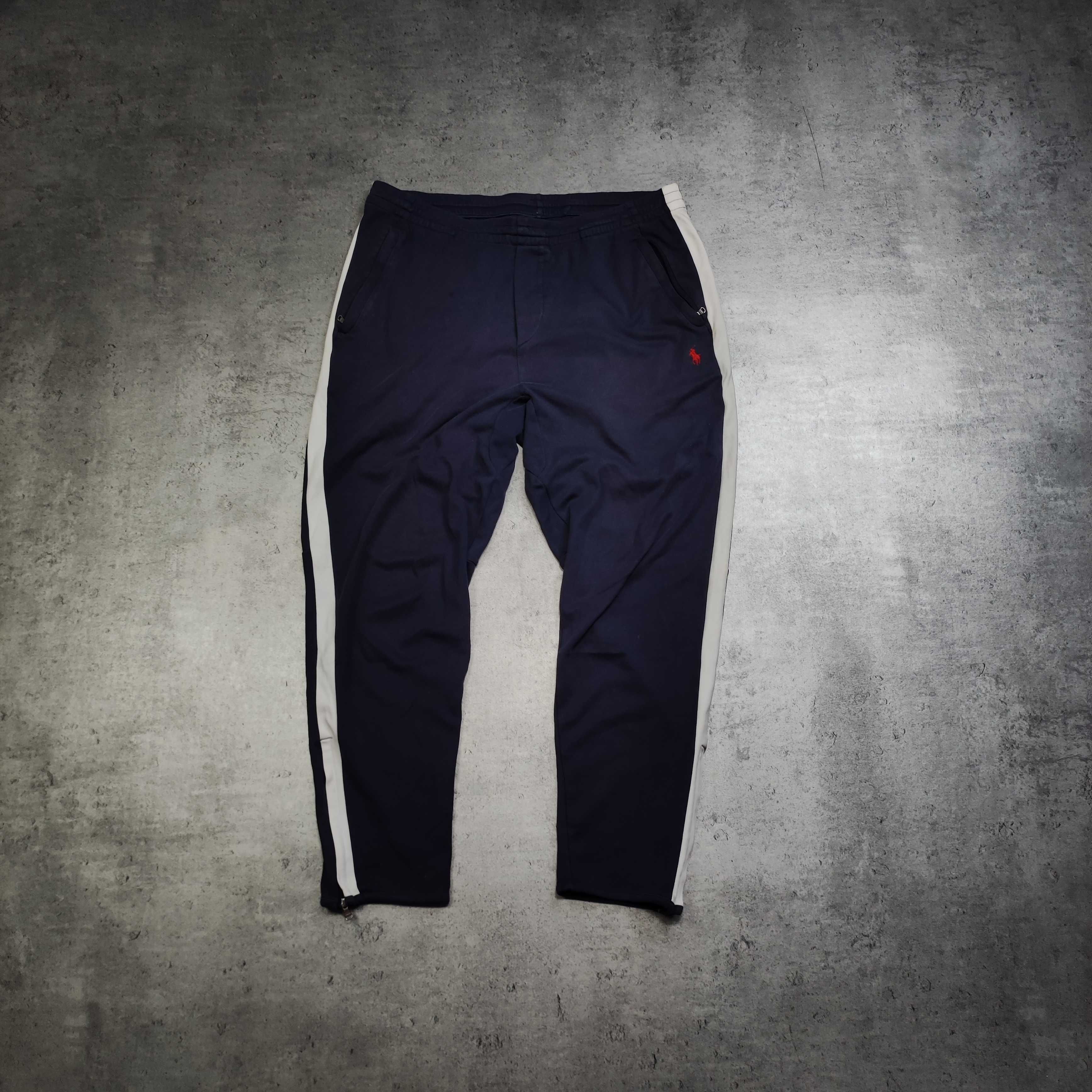 MĘSKIE DRESY Sportowe Premium Granatowe Lampas Logo Polo Ralph Lauren