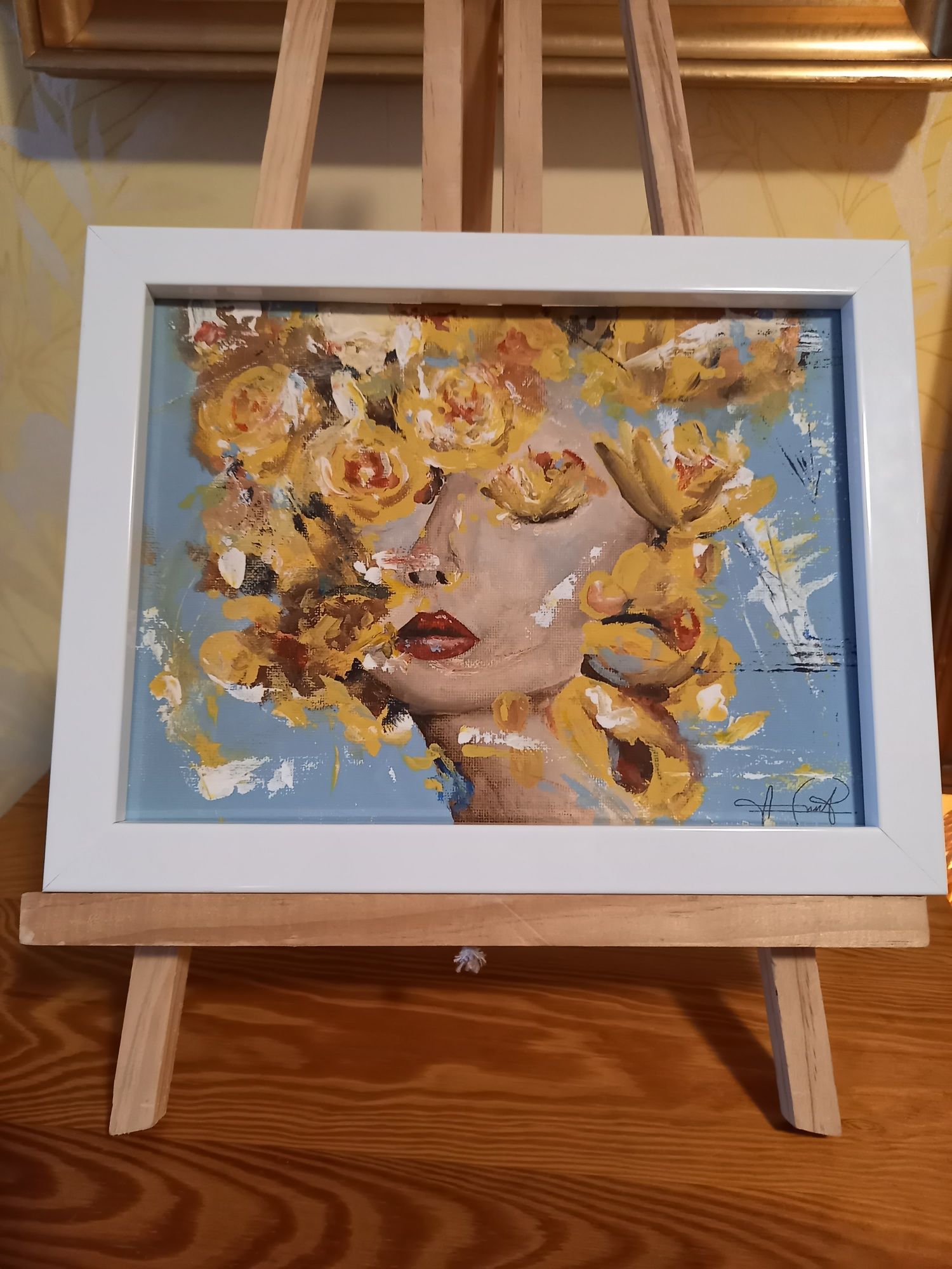 Obraz olejny. Portret kobiety.