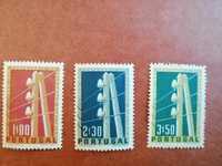 Selos Portugal 1955, 1° Centenário Telégrafo Elétrico, série nova MNH