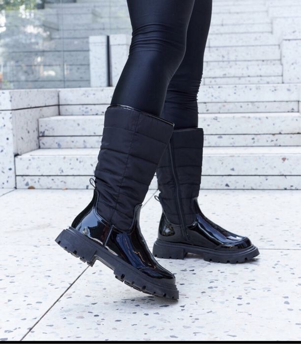 Nowe kozaki damskie lakierowane 37