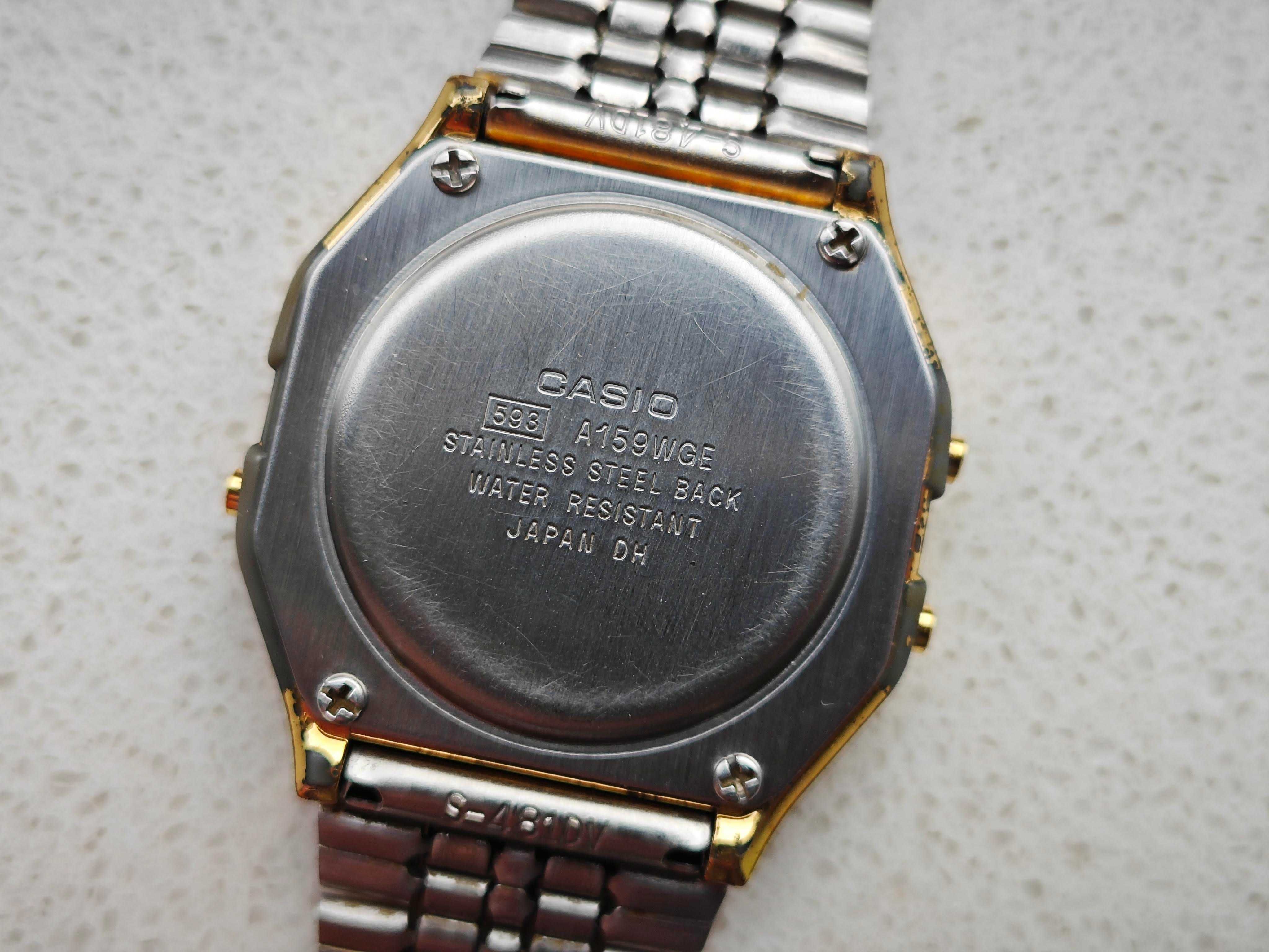 oryginalny Zegarek Casio A159WGE - gold - złoty - retro - vintage