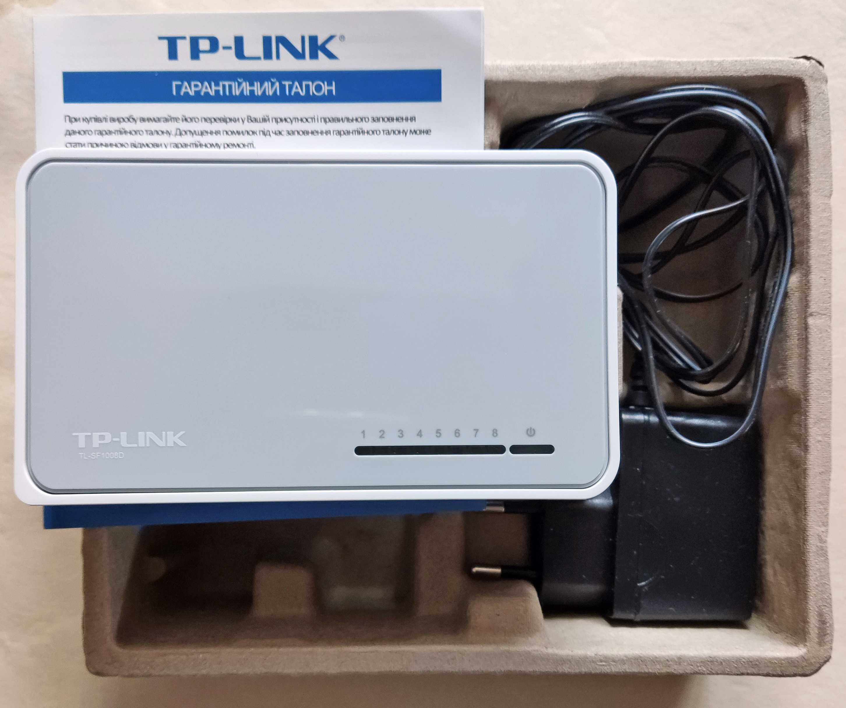 Коммутатор/свитч TP-LINK TL-SF1008D Ver.8.0 (8-портовый) - новый