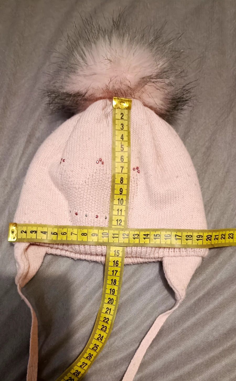 Зимний комплект шапка и шарф на девочку, 42-44 размер