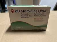 Інсулінові голки BD and me,Micro Fine Ultra 4mm,IRELAND(оригінал)