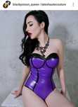 Body 100% latex lateks fiolet lateksowe body