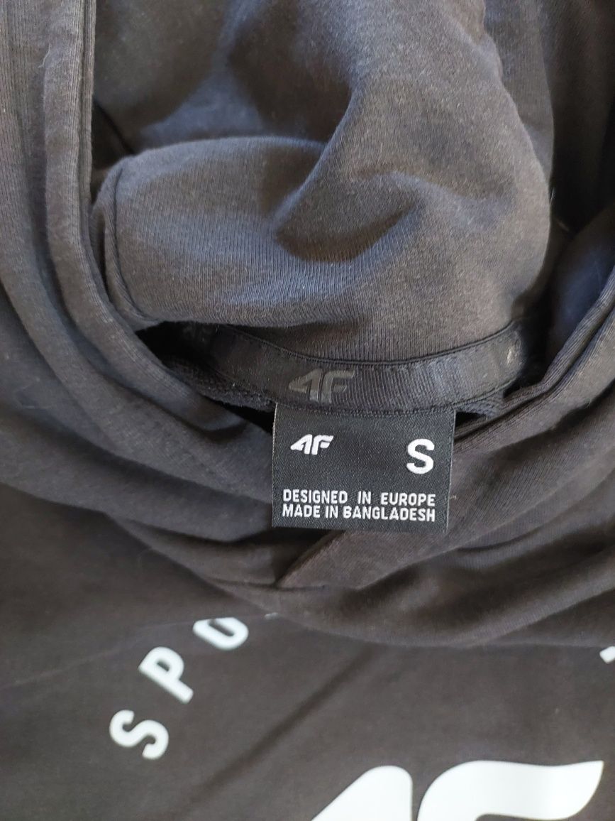 Bluza grafitowa dresowa z kapturem młodzieżowa męska 4F r. S